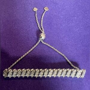 Sterling Silver Diamond Bolo Bracelet